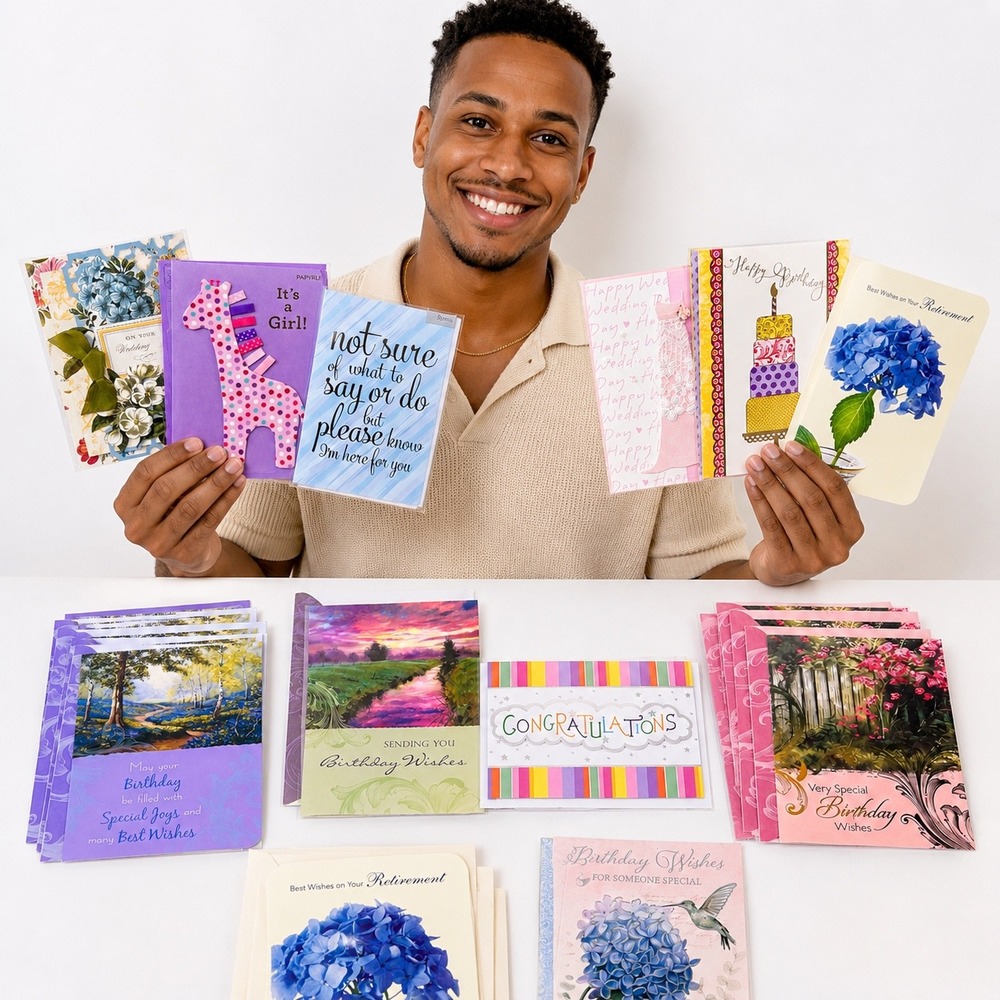 Mixed Greeting Card Lot 20+ Birthday Wedding Retirement Baby Sympathy w Envelope
